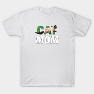 CAT MOM - siamese cat oil painting word art T-Shirt